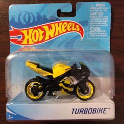 New Hot Wheels 1:18 Street Power Turbo Bike Motorcycle Yellow Black F5