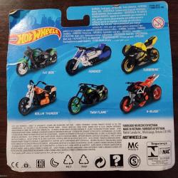 New Hot Wheels 1:18 Street Power Turbo Bike Motorcycle Yellow Black F5