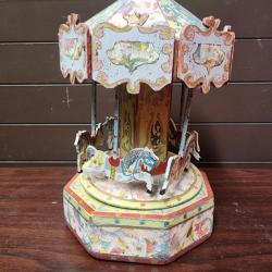 Vintage Musical Carousel Music Box