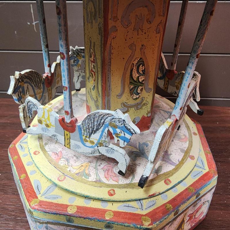 Vintage Musical Carousel Music Box