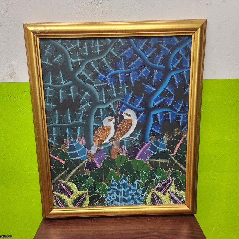 Hatian Portrait of 2 birds
