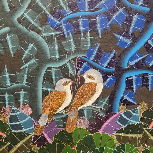 Hatian Portrait of 2 birds