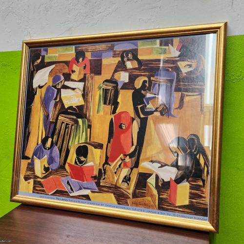 Jacob Lawrence - The Library signed 60 Print