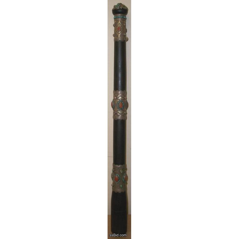 Scepter/Baton with embedded Stones - Ritual Ceremonial Vintage Collectible