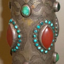 Scepter/Baton with embedded Stones - Ritual Ceremonial Vintage Collectible