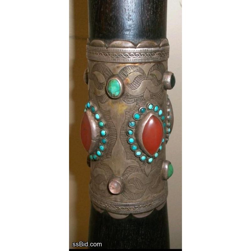 Scepter/Baton with embedded Stones - Ritual Ceremonial Vintage Collectible