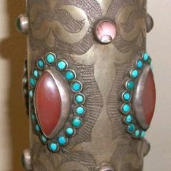 Scepter/Baton with embedded Stones - Ritual Ceremonial Vintage Collectible
