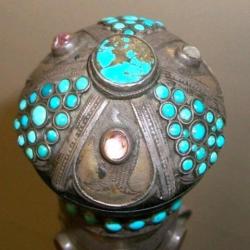 Scepter/Baton with embedded Stones - Ritual Ceremonial Vintage Collectible