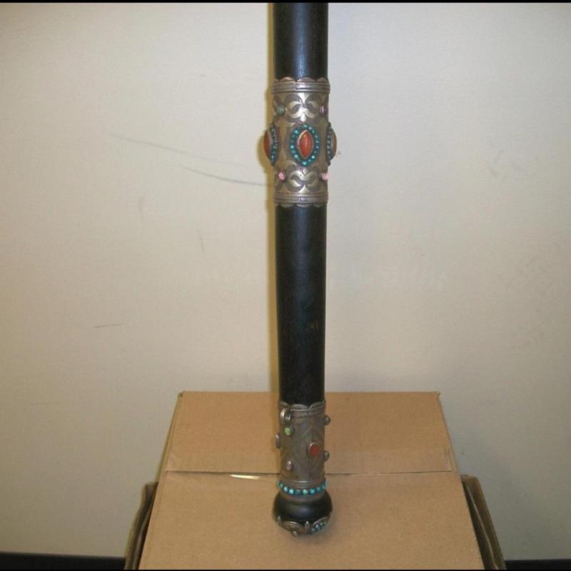 Scepter/Baton with embedded Stones - Ritual Ceremonial Vintage Collectible